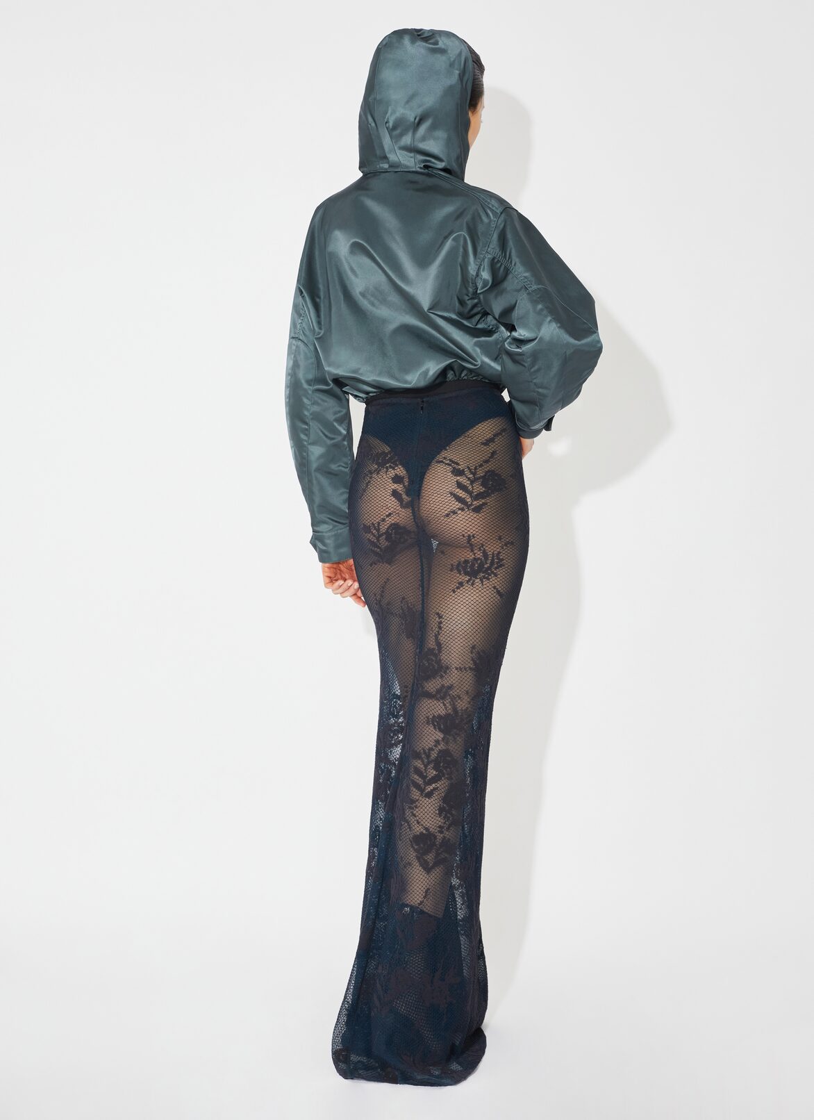 LACE KNIT skirt ALAÏA BLUE LACE KNIT SKIRT